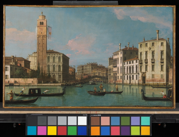 카날레토 <베네치아 카나레조 입구>, 1734-42년경, 캔버스에 유화, 48×80.2cm